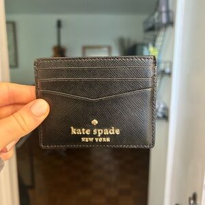 Kate Spade Black Leather Card Holder